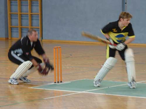 Benji Loader (VCC) comes forward vs Teesside Poly.